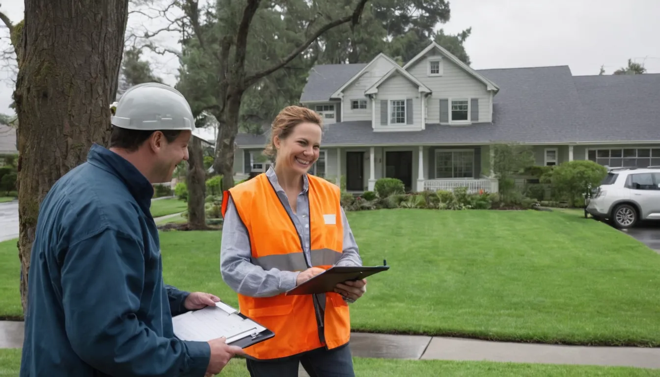 Homeowner reviewing a tree estimate in the Economy area